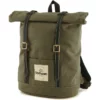 Northcore Waxed Canvas Back Pack, Adventure Camping Roll & Bamboo & Stainless Steel Flask Bundle