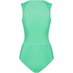 Womens One Piece Front Zip Swimsuit