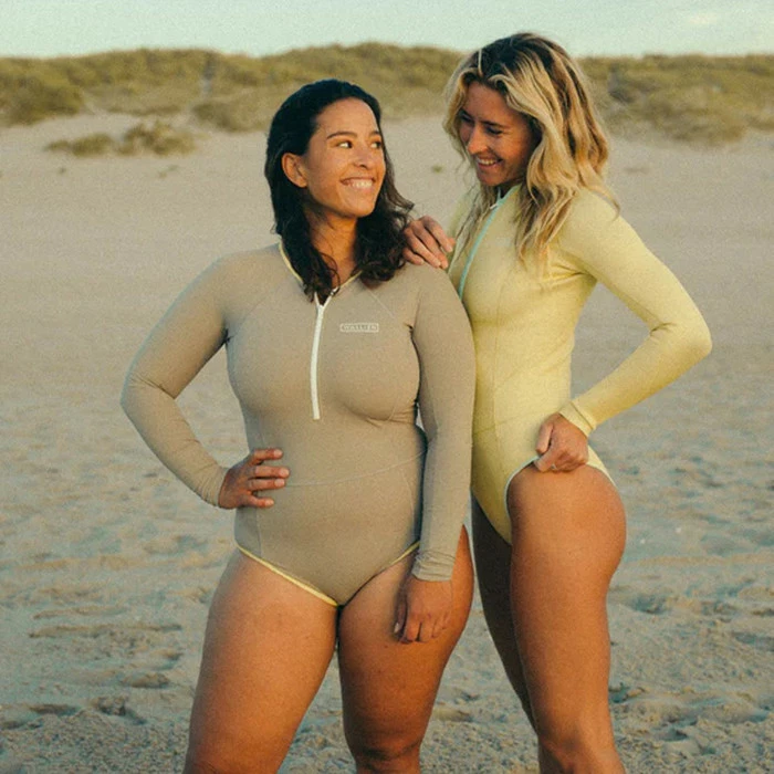 Womens One Piece Long Sleeve Front Zip Swimsuit 8 Womens One Piece Long Sleeve Front Zip Swimsuit - Image 8