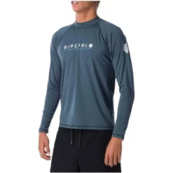 Rip Curl Mens Shockwave Relaxed Long Sleeve UV Tee Rash Guard