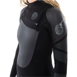 Rip Curl Womens Flashbomb Heatseeker 4/3mm Chest Zip Wetsuit 9 Rip Curl Womens Flashbomb Heatseeker 4/3mm Chest Zip Wetsuit -Watersports Outlet Sales Shop WSTYYW Black Detail.700x700